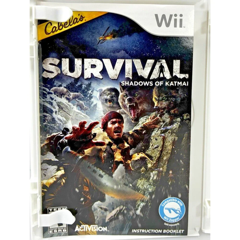 Cabela's Survival Shadows of Katmai Nintendo Wii 2011 Complete w/ Manual Tested